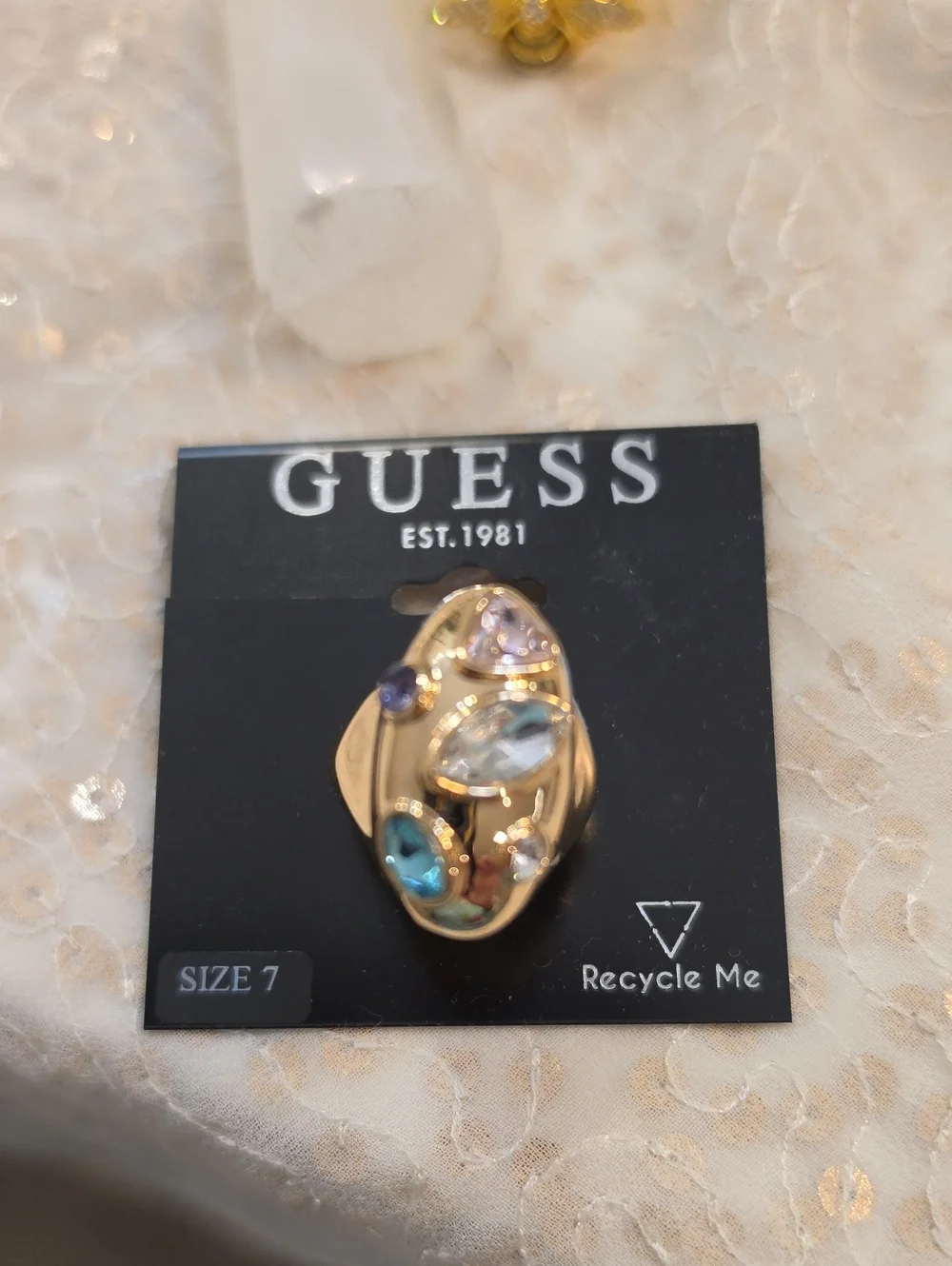 Glam Ring Bundle Of 5 Gold/silvertone Rings